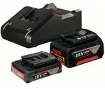 Bosch Starter-Set: 1x GBA 18V 2,0Ah + 1x GBA 18V 4,0Ah + GAL 18V-40