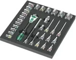 Wera 9722 Schaumstoffeinlage 8000 C Zyklop 1/2" Knarre Set 1, 31-teilig