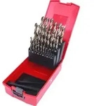 KS Tools HSS-G Co 5 Spiralbohrer-Satz, Kunststoffkassette, 25-teilig, 1-13mm