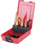 KS Tools HSS TiN Stufenbohrer-Satz, Kunststoffkassette 3-teilig