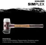 Halder Schonhammer SIMPLEX 60mm Gummi / Superplastik m. Standf. Stahlgussgeh.