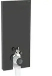 Geberit Stand-WC-Modul Monolith Bauh. 114cm, Fr. Gl. sw, S. Alu SW-chrom