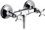 hansgrohe Zweigriff-Brausearmatur Axor Montreux AP, 1 Verbr., mit Kreuzgriffen, chrom