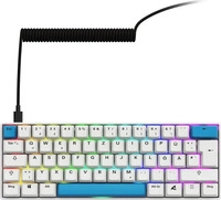 Sharkoon SGK50 S4, 60%, Kabelgebunden, USB, QWERTZ, RGB-LED, Wei&szlig;