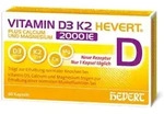 VITAMIN D3 K2 Hevert+Calcium u.Magnes.2000 IE Kps. 60 St