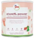 FOR YOU eiwei&szlig; power Erdbeere Pulver 750 g
