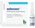 SELENASE 50 Mikrogramm Injektionsl&ouml;sung 10X1 ml