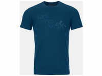Ortovox 8306200008, Ortovox 185 Merino Tangram Logo T-Shirt Men petrol blue (L)
