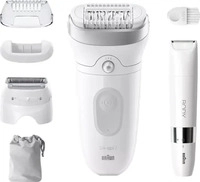 BRAUN BRASE7441, Braun Silk-&eacute;pil 7 7-441 40 Pinzette Silber, Wei&szlig;