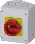 Siemens 3LD25650TB53, Siemens Hauptschalter 3-polig 1 borna-n + 1 borna-pe rot/gelb