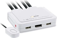 INLINE 63614I, InLine KVM Switch, 2-fach, USB-C zu DisplayPort 1.2, 4K, Audio,