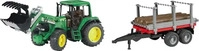 Bruder 01142, Bruder J.D. 6920 Traktor Frontl.+Holztransp.anh