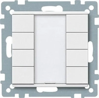 Schneider Electric 627819, Schneider Electric Taster 4fach plus, polarwei&szlig;, System M