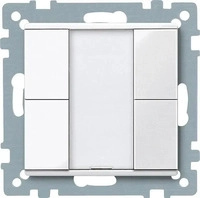 Schneider Electric 617219, Schneider Electric Taster 2fach plus, polarwei&szlig;