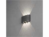 Konstsmide LED-Wandleuchte Chieri, 400lm, IP54, Sechsflammig, anthrazit 40428