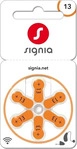 Signia p13mf, Signia Gr. 13 H&ouml;rger&auml;tebatterien Orange 6er Blister PR48 24606 Sig13