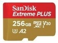 SanDisk Extreme PLUS microSDXC 256 GB+SD Adapter 200MB/s 140MB/s A2 C10 V30 UHS-I U3