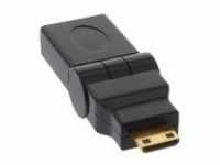 InLine HDMI-Adapter mini HDMI M bis W Schwarz 180° drehbarer Stecker (17690M)