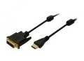 LogiLink Videokabel HDMI / DVI W bis DVI-D M 3 m Doppelisolierung Schwarz (CH0013)