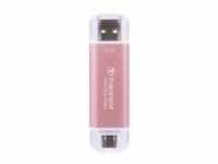 Transcend 1 TB USB External SSD ESD310P 10Gbps Type C/A Pink (TS1TESD310P)