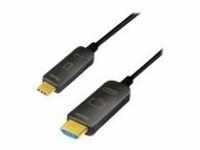 LogiLink Adapterkabel USB Type-C> HDMI 4K@60 Hz AOC 20 m Digital/Daten