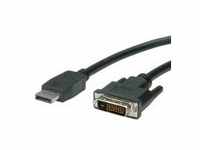 VALUE Videokabel DisplayPort M bis DVI-D M 1 m Schwarz (11.99.5614)