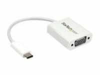 StarTech.com USB-C auf VGA Adapter USB Typ-C zu Video Konverter Weiß Externer