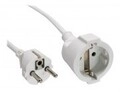 InLine Strom-Verl&auml;ngerung Schutzkontakt Stecker Buchse weiss 1m Kabel
