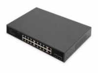 DIGITUS Switch 16+2 Port SFP PoE 10/100/1000 Mbps+ 2 Gigabit 1 Gbps Power over