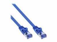 InLine Patch-Kabel RJ-45 M bis M 2 m U/FTP PiMF CAT 6a geformt flach Blau (71802B)