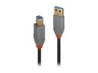 Lindy 1m USB 3.0 Typ A an B Kabel Anthra Line 5Gbit/s Digital/Daten 1 m (36741)