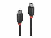 Lindy 1m USB 3.1 Typ C Kabel 3A Black Line Digital/Daten 3.0 Schwarz (36906)
