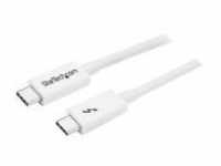 StarTech.com Thunderbolt 3 Kabel 20Gbit/s 2m Weiß 4K 60Hz Passiv USB Typ C Lader