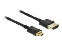 Delock Slim Premium HDMI mit Ethernetkabel mikro M bis M 4.5 m Dreifachisolierung
