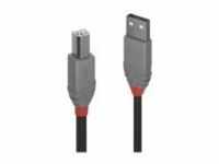 Lindy 3m USB 2.0 Typ A an B Kabel Anthra Line Digital/Daten Anschlusskabel 3 m