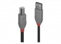Lindy 3m USB 2.0 Typ A an B Kabel Anthra Line Digital/Daten Anschlusskabel 3 m