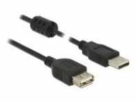 Delock USB-Verlängerungskabel USB M bis W 2.0 2 m Schwarz (84885)