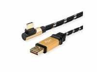 ROLINE GOLD USB2.0 Kbl A rev. C 90° 3m Kabel Digital/Daten 3 m (11.02.9062)