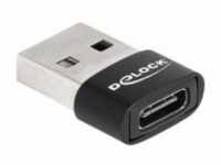Delock USB 2.0 Adapter Typ-A Stecker zu Type-C Buchse schwarz Digital/Daten (60002)