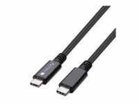 Techly USB 4 Gen 3 Type-C Cable M/M E-Mark 8K 40Gbps 100W PD 0.8m 0,8 m Schwarz...