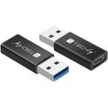 Techly Adapter USB-A M auf USB-C F USB 3.0 schwarz Schwarz (IADAP-USB3-AFT)