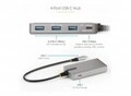 StarTech.com 4-Port USB-C Hub with DP Alt Mode Video Output 4K 60Hz 3x USB-A 1x 100W