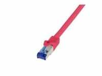 LogiLink Patchkabel Ultraflex Cat.7-Rohkabel S/FTP rot 5 m Netzwerk CAT 7 cable/RJ45