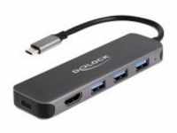 Delock 3 Port USB Hub und 4K HDMI Ausgang mit Type-C Digital/Daten