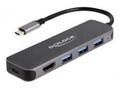 Delock 3 Port USB Hub und 4K HDMI Ausgang mit Type-C Digital/Daten