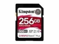 Kingston 256 GB Canvas React Plus SDXC UHS-II 300R/260W U3 V90 for Full HD/4K/8K