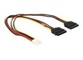 Delock Netzteil 4-Pin-Mini-Stromversorgungsstecker R bis SATA-Stromstecker R 30 cm