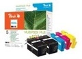 Peach Spar Pack Plus 5er-Pack XL-Kapazit&auml;t Schwarz Gelb Cyan Magenta Tintenpatrone