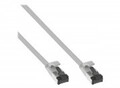 InLine Patchkabel flach U/FTP Cat.8.1 TPE halogenfrei grau 0.25m Netzwerk CAT 8 PIMF