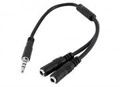 StarTech.com 3,5mm Klinke Audio Y-Kabel 4 pol. auf 3 Headset Adapter f&uuml;r Headsets
